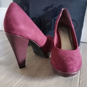 K Studio Suede Platform Heels